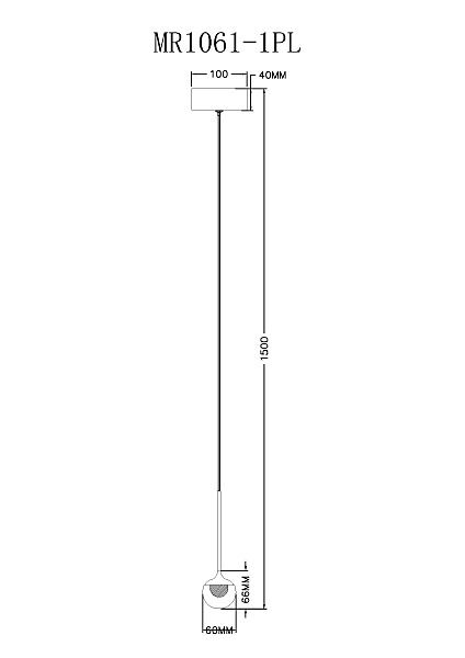 Светильник подвесной Kollins MR1061-1PL
