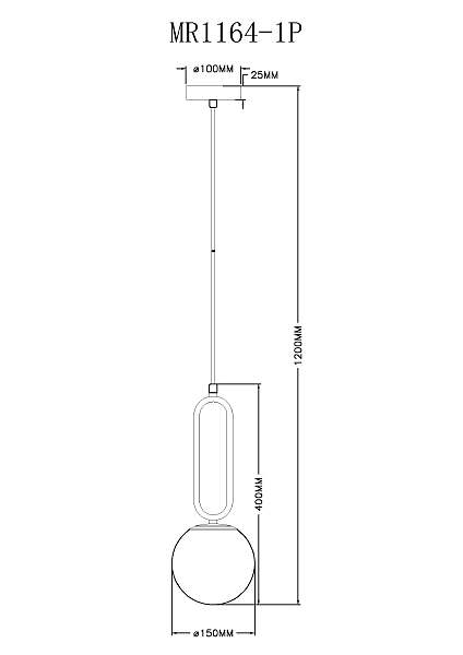 Светильник подвесной Pierre MR1164-1P