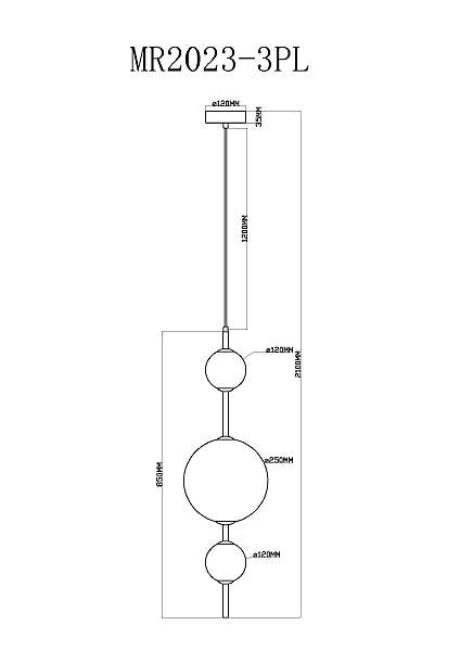 Светильник подвесной Violla MR2023-3PL