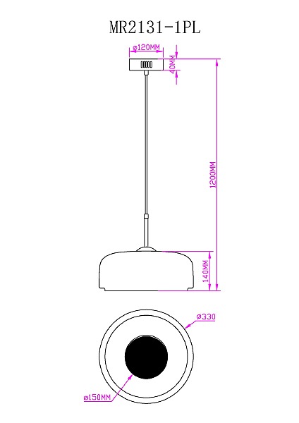 Светильник подвесной Charlie MR2131-1PL