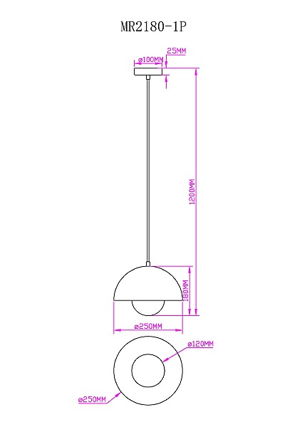 Светильник подвесной Dorothy MR2180-1P