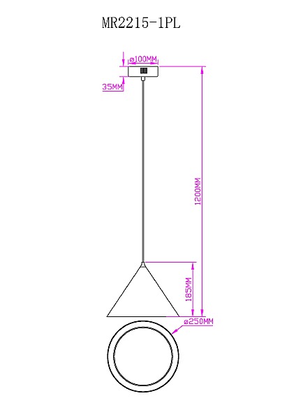 Светильник подвесной Maretta MR2215-1PL