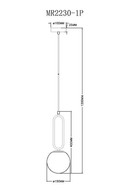 Светильник подвесной Pierre MR2230-1P