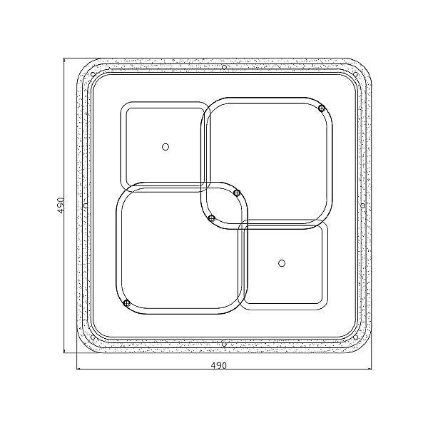 Потолочная люстра Module 10235/4LED SQUARE