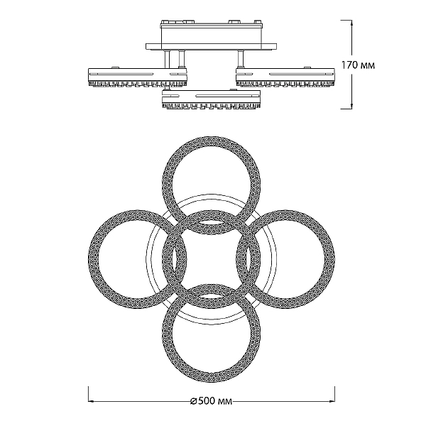 Потолочная люстра Albus 10276/5LED APP
