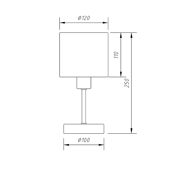 Настольная лампа Denver 1109/1 Chrome/Beige
