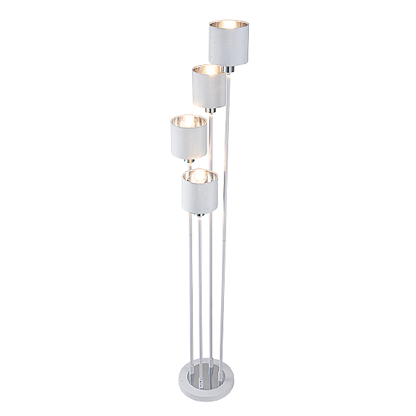 Торшер Denver 1109/4 White/Silver