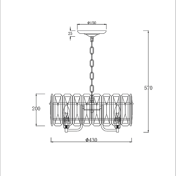 Подвесная люстра Nerissa 2115/6S Chrome