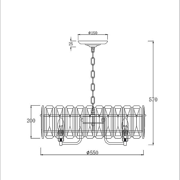Подвесная люстра Nerissa 2115/8S Chrome
