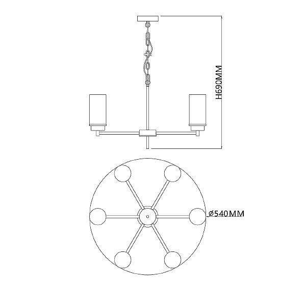 Подвесная люстра Legacy 2119/6S Chrome
