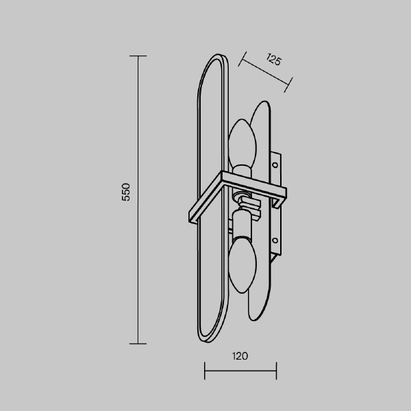Настенный светильник Marmo MOD099WL-02G