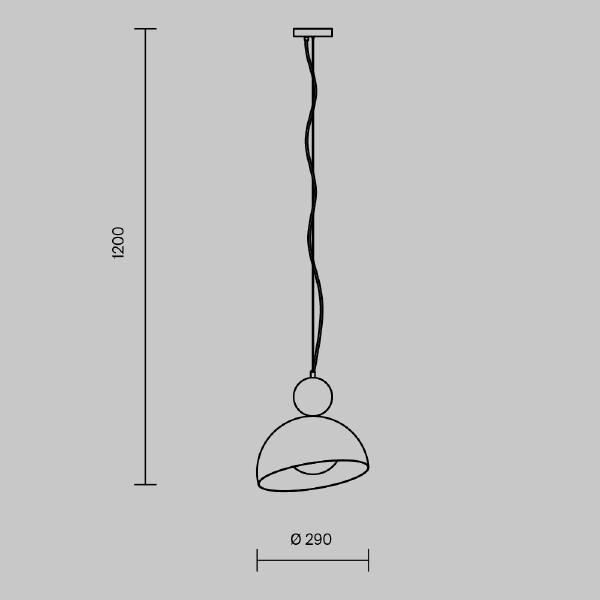 Светильник подвесной Bowl FR5439PL-01B