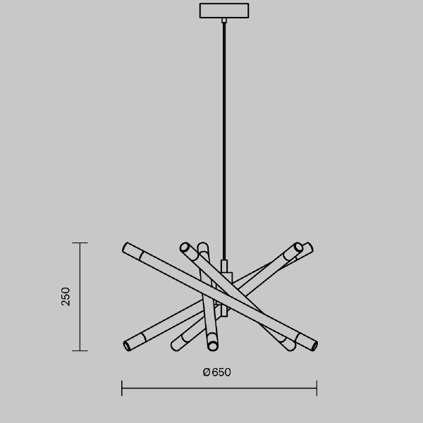 Подвесная люстра Wands FR6130PL-L30B