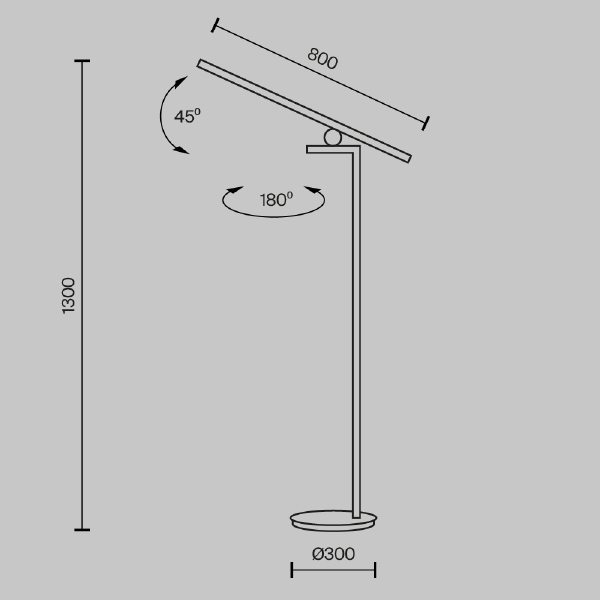Торшер Emphaty MOD363FL-L14B3K