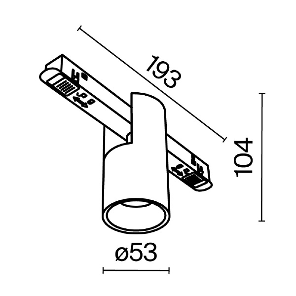 Трековый светильник Alfa TR122-4-7W-DS-W
