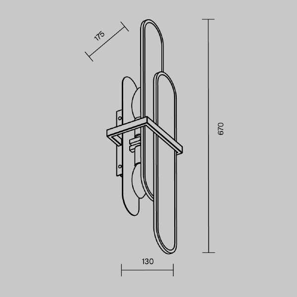 Настенный светильник Marmo MOD099WL-02G2