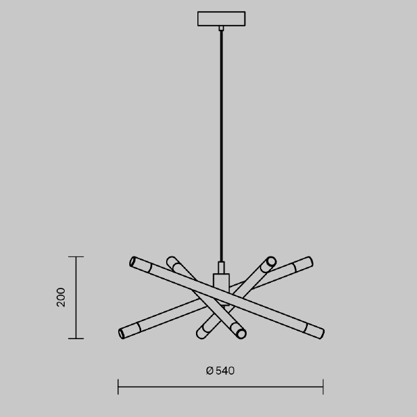Подвесная люстра Wands FR6130PL-L24B