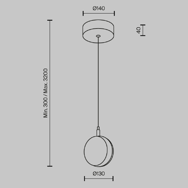 Светильник подвесной Mind MOD299PL-L10BC3K