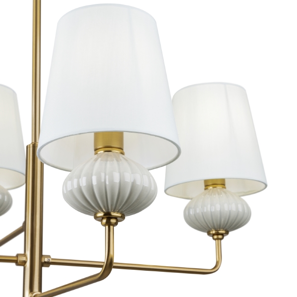 Люстра на штанге Ceramics FR2029PL-04BS