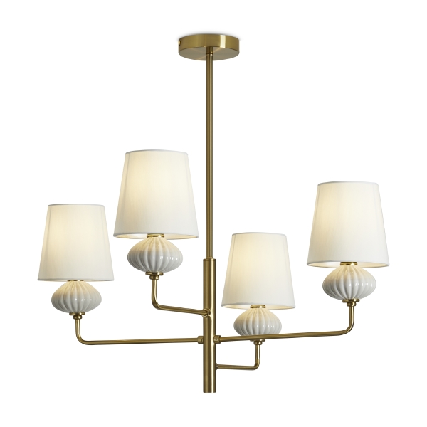 Люстра на штанге Ceramics FR2029PL-04BS