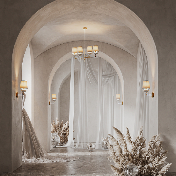 Люстра на штанге Ceramics FR2029PL-04BS