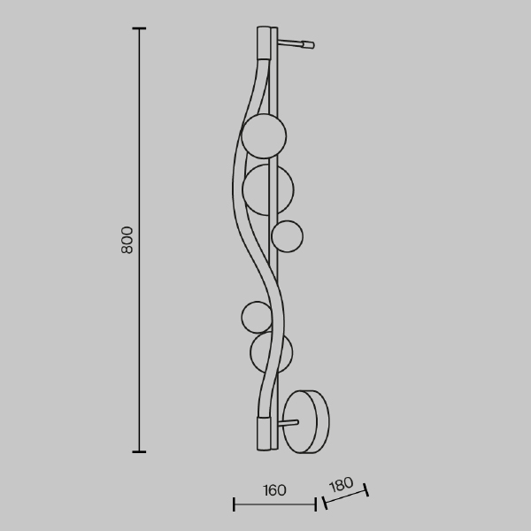 Настенный светильник Oasis MOD289WL-L18BS3K