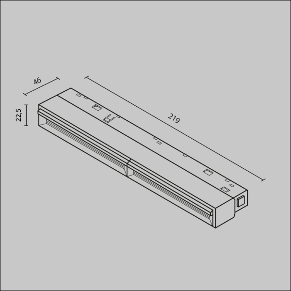 Трековый светильник Parete TR106-2-12W4K-B