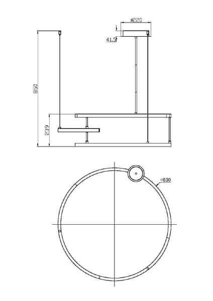 Подвесная люстра Line MOD016PL-L52BK