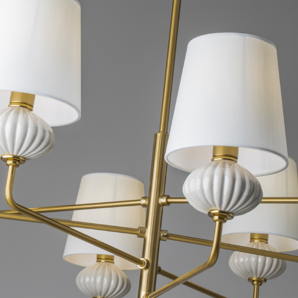 Люстра на штанге Ceramics FR2029PL-08BS