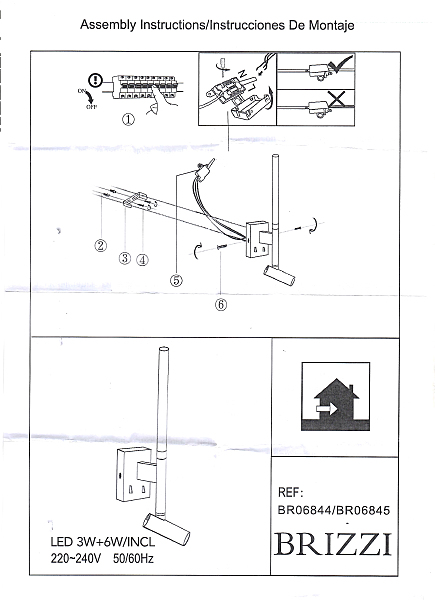 Настенный светильник Daroca BR06844