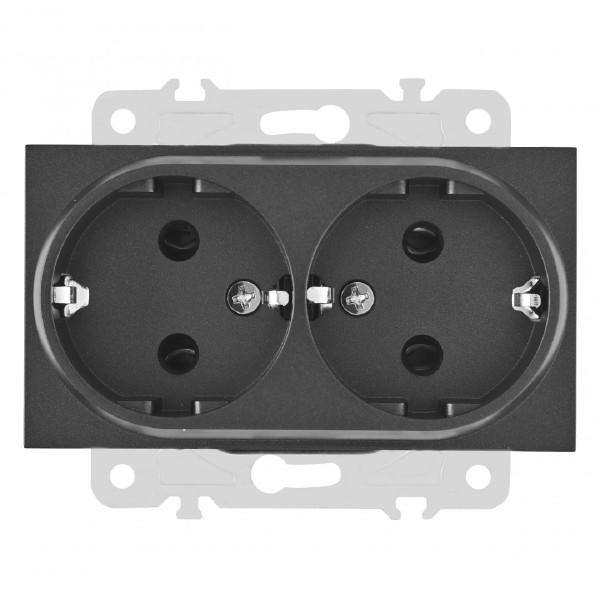 Розетка Am-203 203.40-2.black