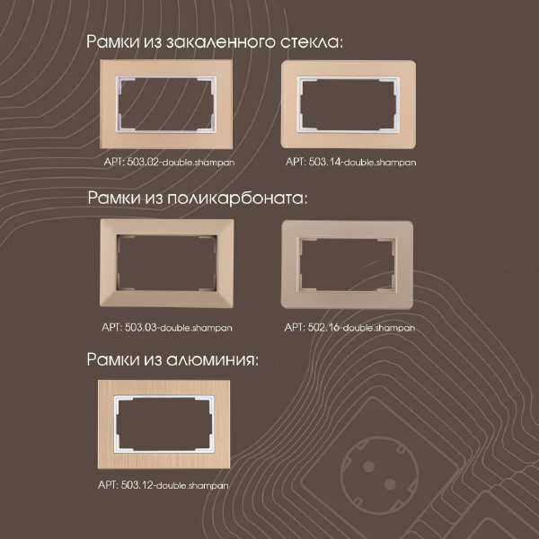 Розетка Am-203 203.40-2.shampan