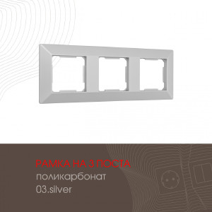 Рамка Am-503.03 503.03-3.silver
