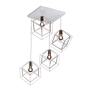 Светильник подвесной Quatro MD.0830-4-P WH+FGD