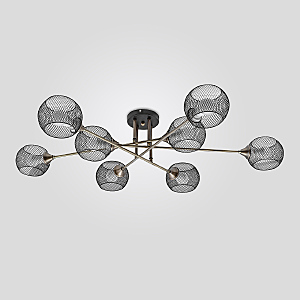 Потолочная люстра IMEX MD.4540-8-S BK+AB