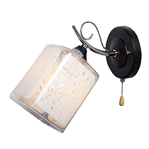 Настенное бра IMEX MD.1087-1-W BK+CH