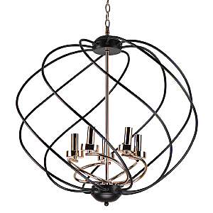 Подвесная люстра IMEX MD.0703-5-P BK+FGD