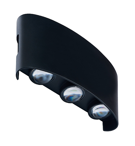 Уличный настенный светильник Cross IL.0014.0001-6 BK