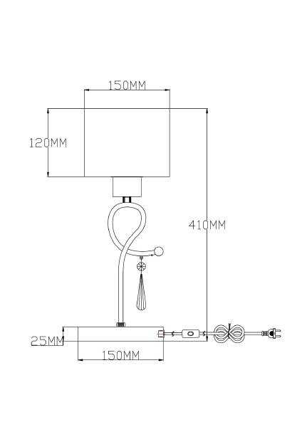 Настольная лампа Chilly V2561-1T