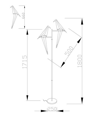 Торшер Birds V3075-2TL