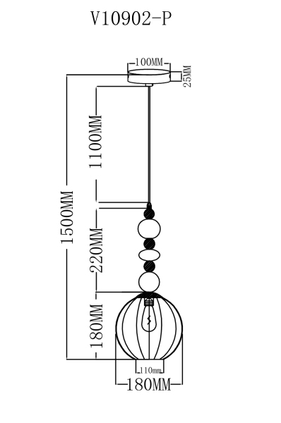 Светильник подвесной Charm V10902-P