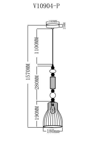 Светильник подвесной Charm V10904-P