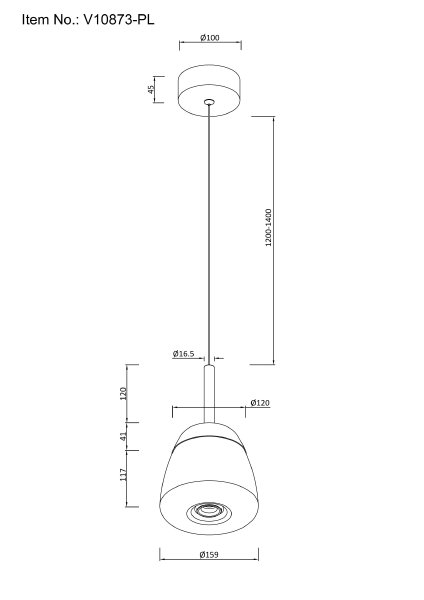 Светильник подвесной Eir V10873-PL