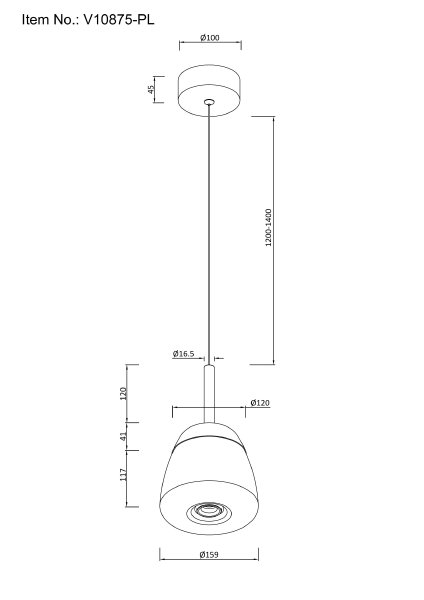 Светильник подвесной Eir V10875-PL