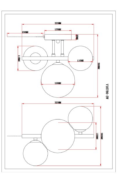 Настенное бра Renny V10786-3W