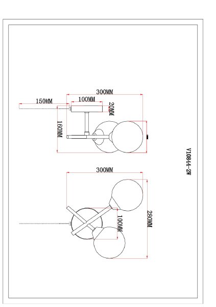 Настенное бра Molecule V10844-2W