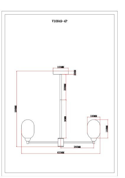 Люстра на штанге Gracy V10849-4P
