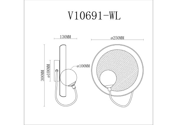 Настенный светильник Cosmi V10691-WL