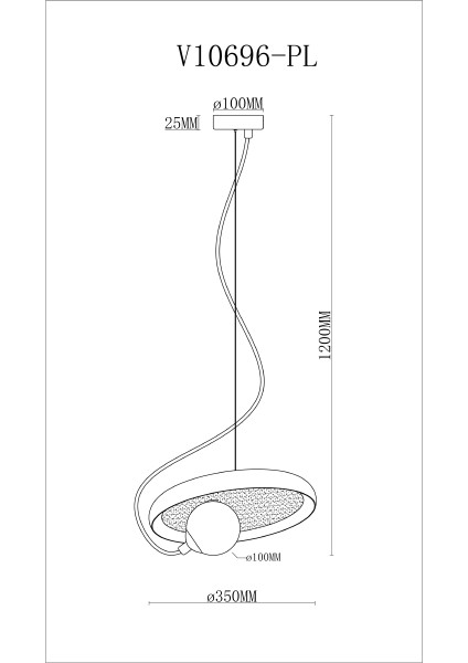 Светильник подвесной Cosmi V10696-PL
