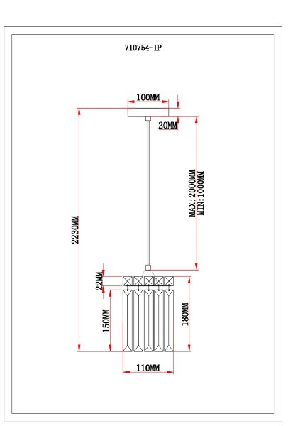 Светильник подвесной Levi V10754-1P
